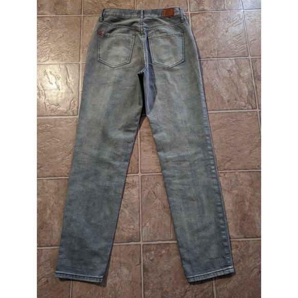 BDG Urban Outfitters sz 26 Mom High Rise denim Jeans blueish green wash B4 - Picture 4 of 6